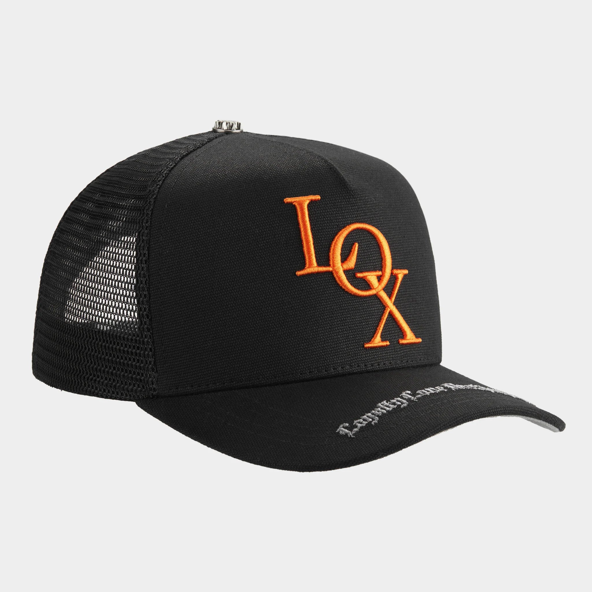 GODSPEED LOX TRUCKER ALL BLACK ORANGE LOGO