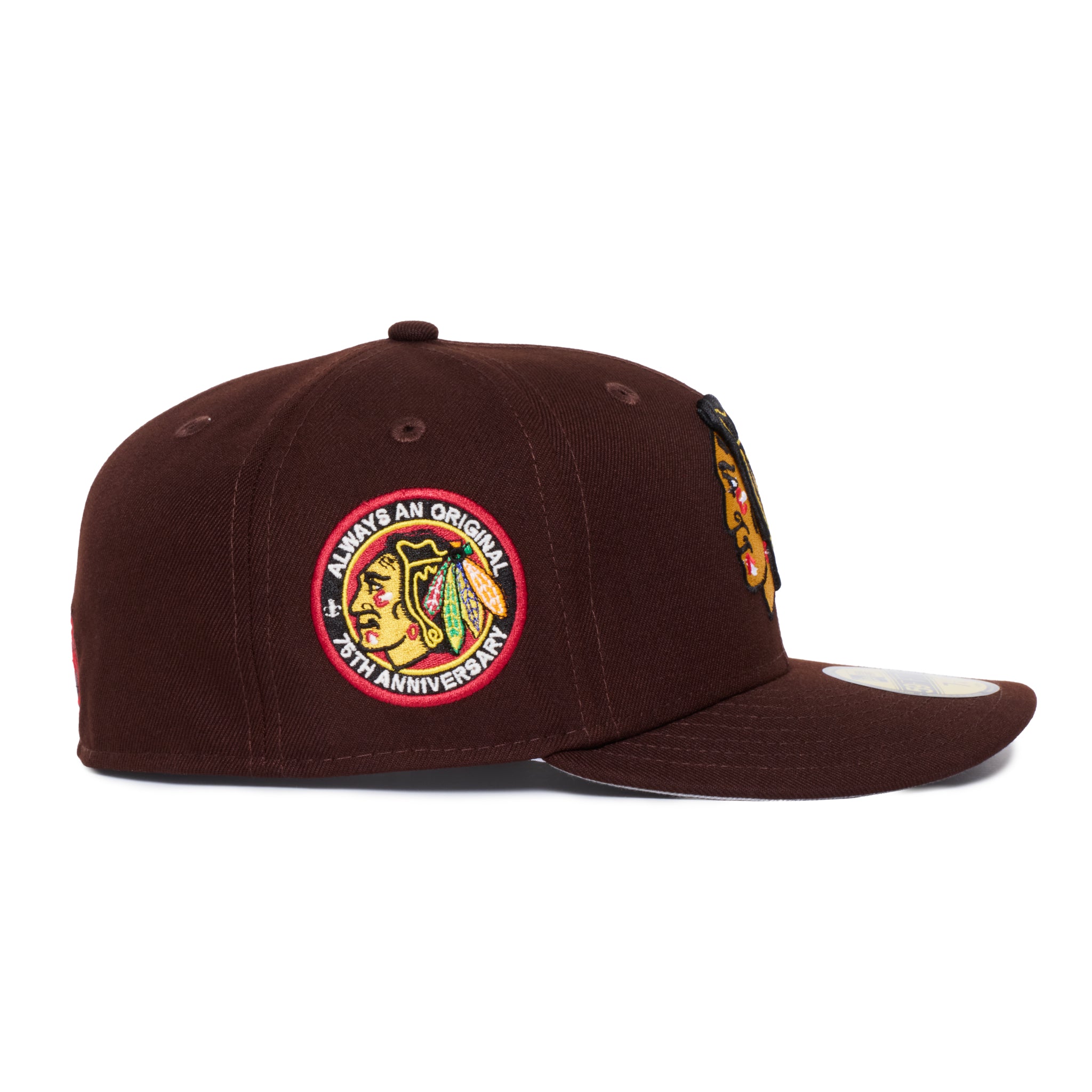 Chicago Black Hawks Dark Brown 75Th Anniversary