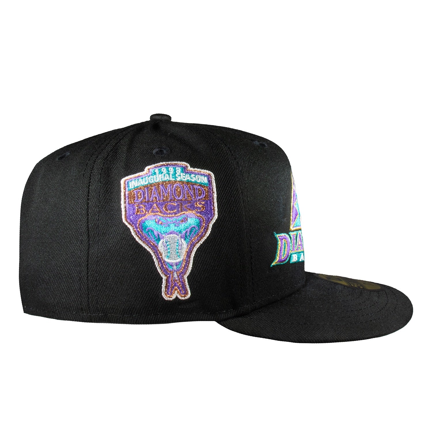 Arizona Diamond Backs All Black Teal & Purple Logo 1998