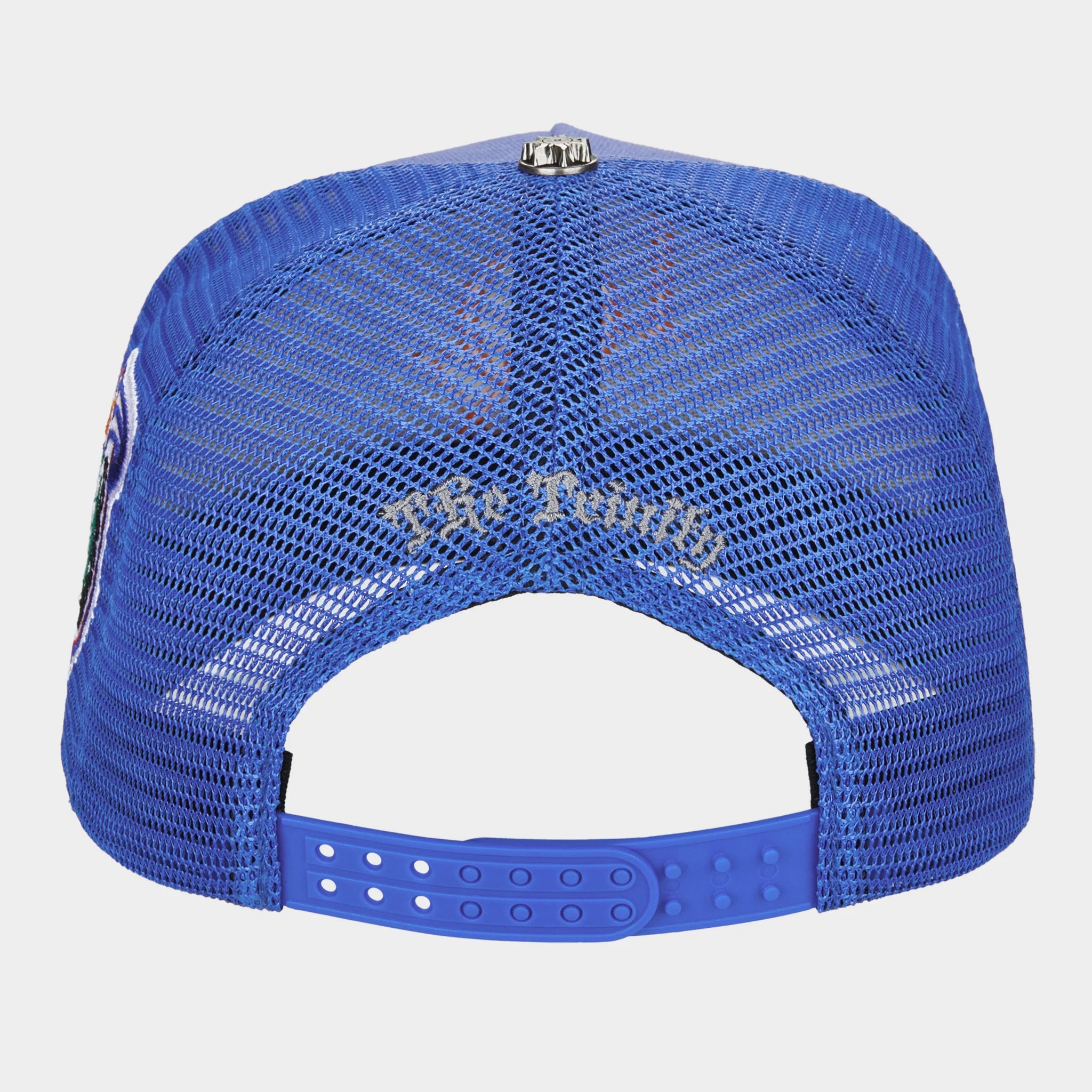 GODSPEED LOX TRUCKER BLUE AND BLACK ORANGE LOGO