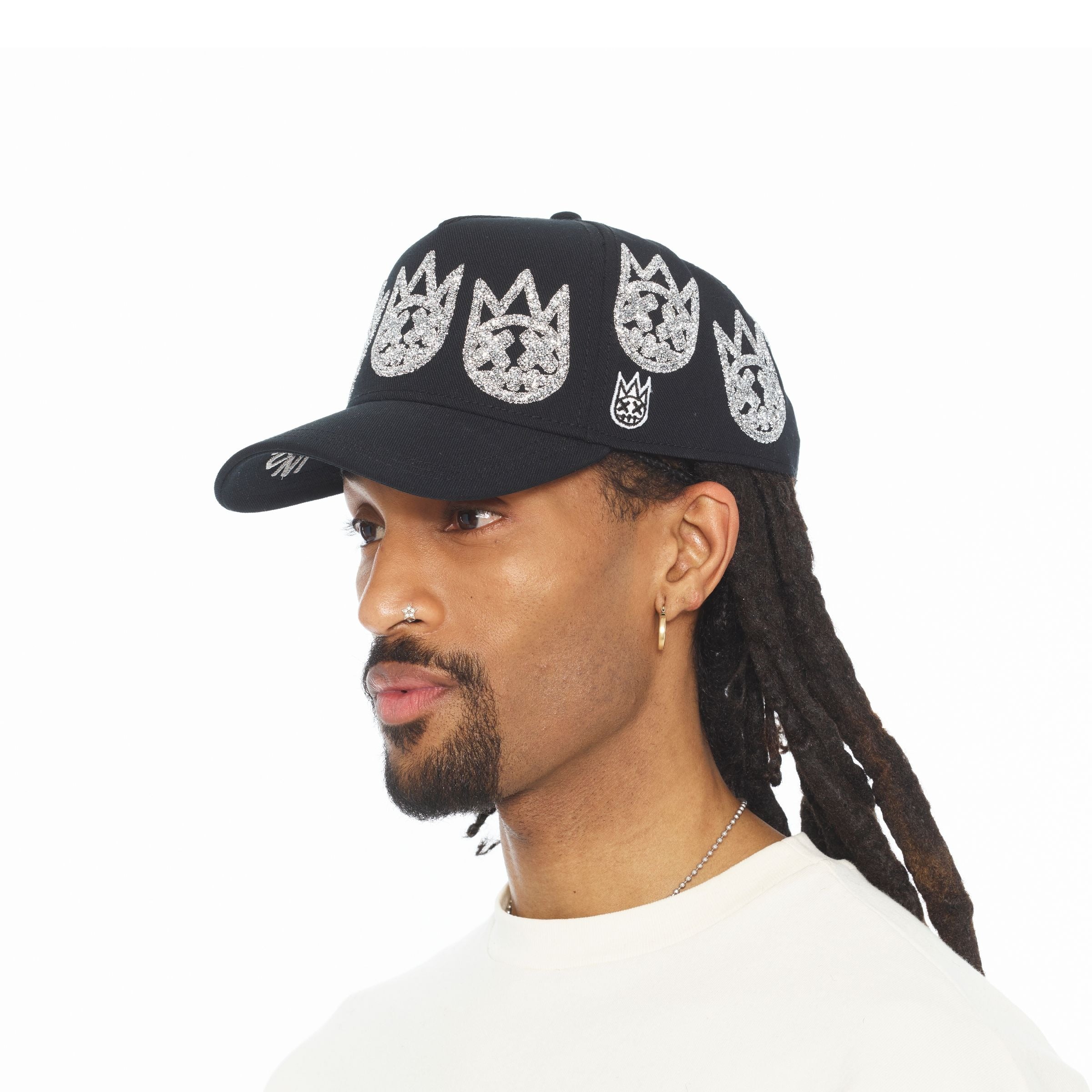 Cult of Individuality Silver Multi Crystal Logo Black Trucker