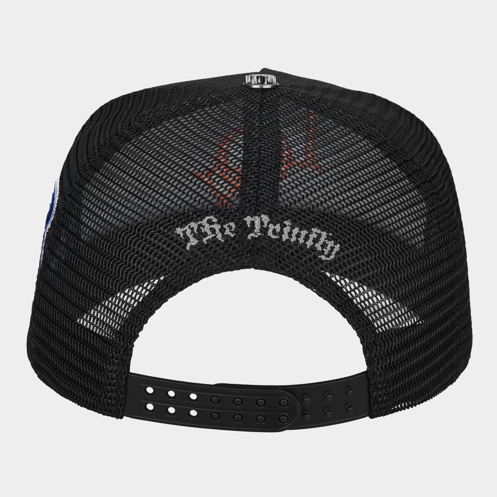 GODSPEED LOX TRUCKER ALL BLACK ORANGE LOGO