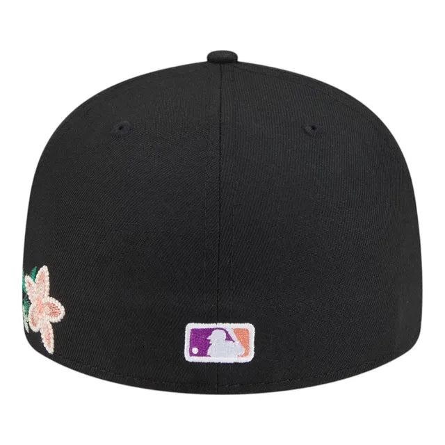 Anaheim Angels Black Floral Chain Stitch Green UV