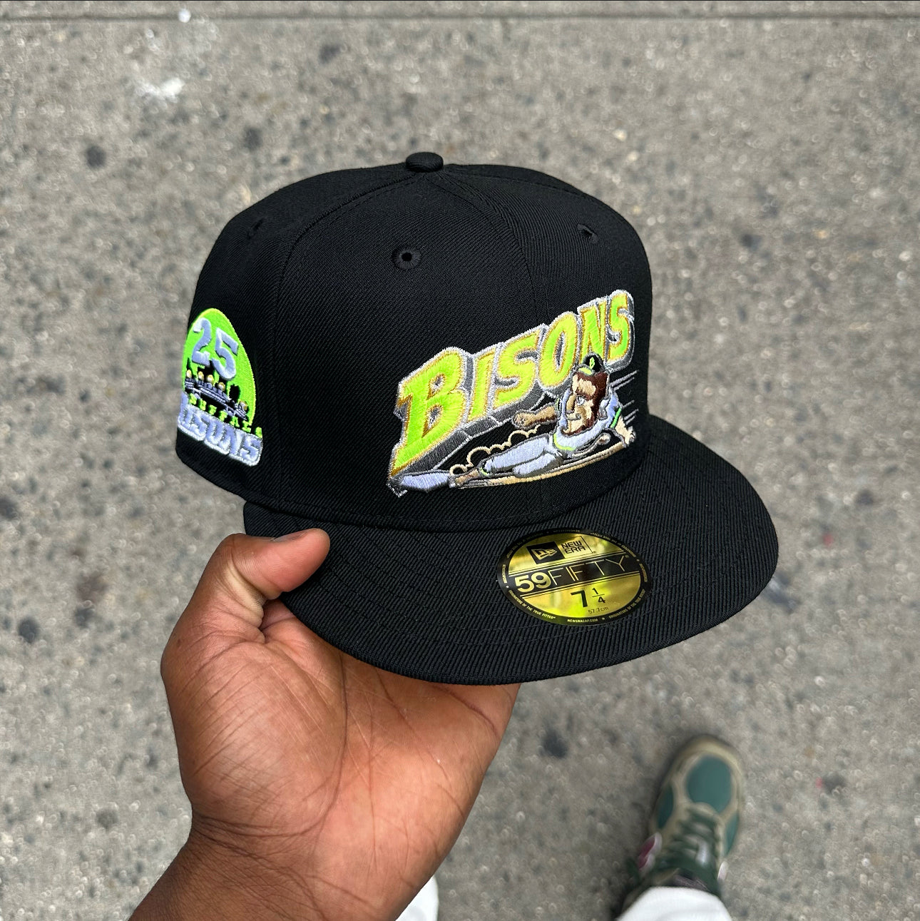Buffalo Bison Black Lime green uv