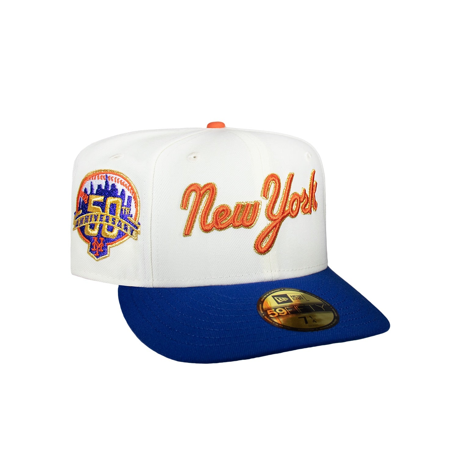 New York Mets Creme and Royal Script 50Th