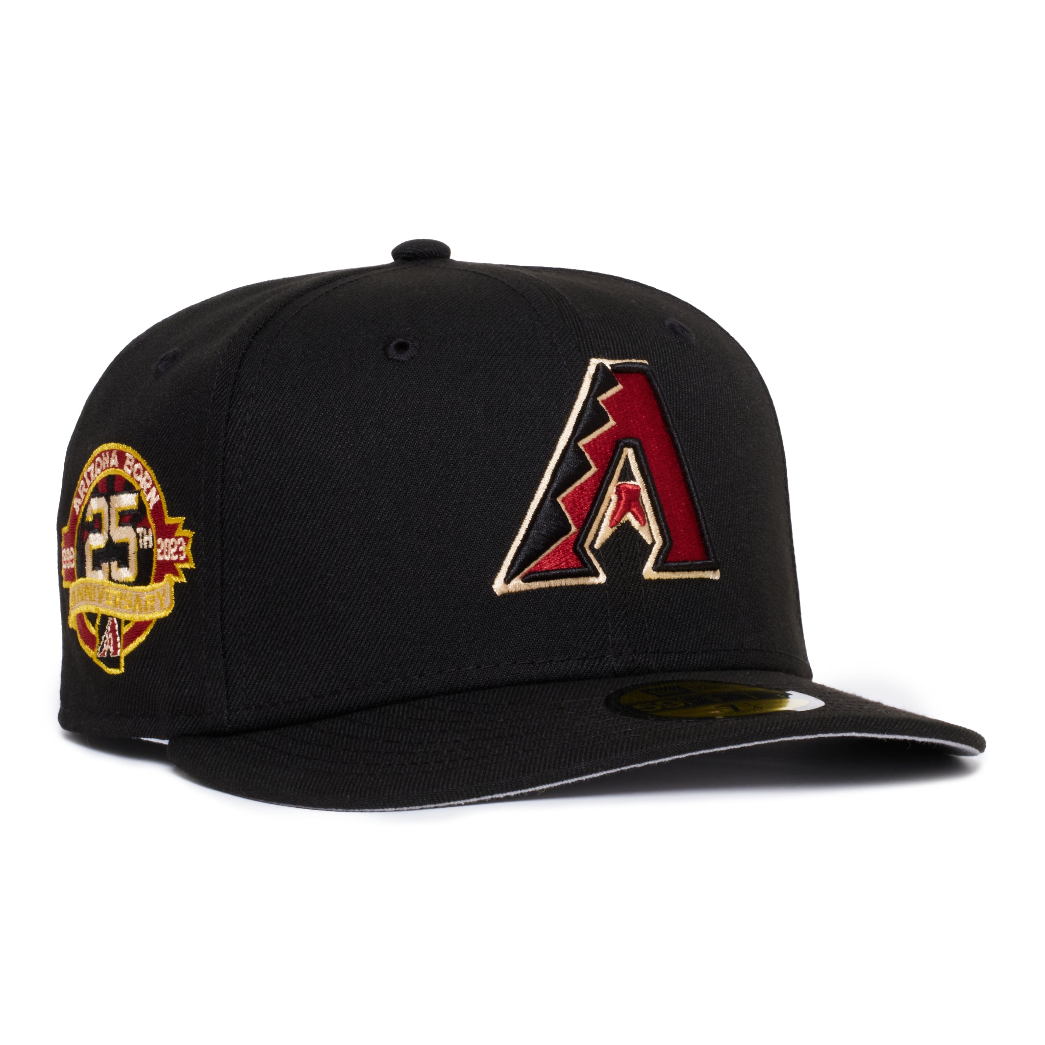 Arizona Diamond Backs All Black Burgundy Logo 25Th Anniversary
