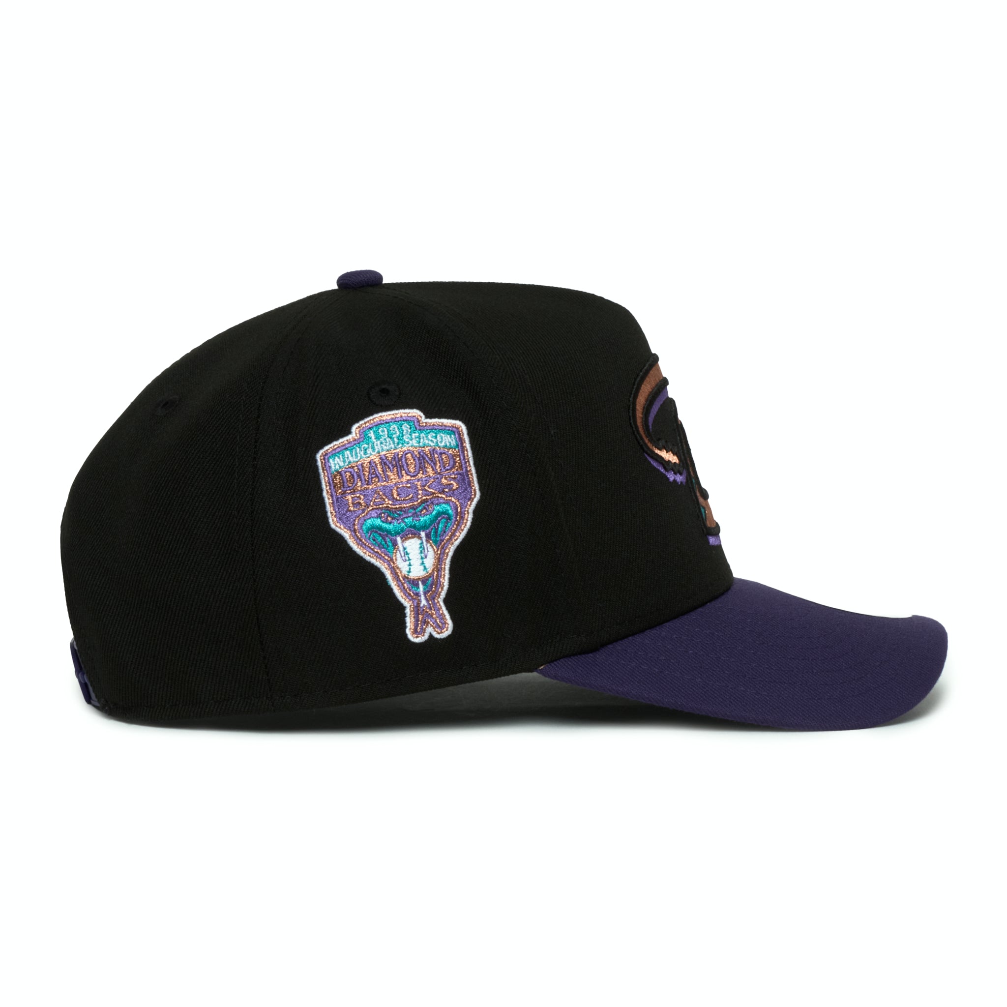 Arizona Diamond Backs Black and Purple 950 AFrame 1998 Inaugural Snap Back