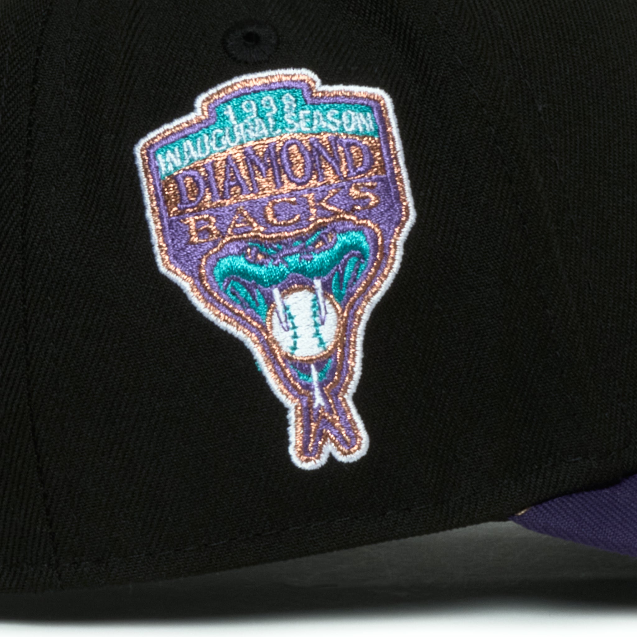 Arizona Diamond Backs Black and Purple 950 AFrame 1998 Inaugural Snap Back