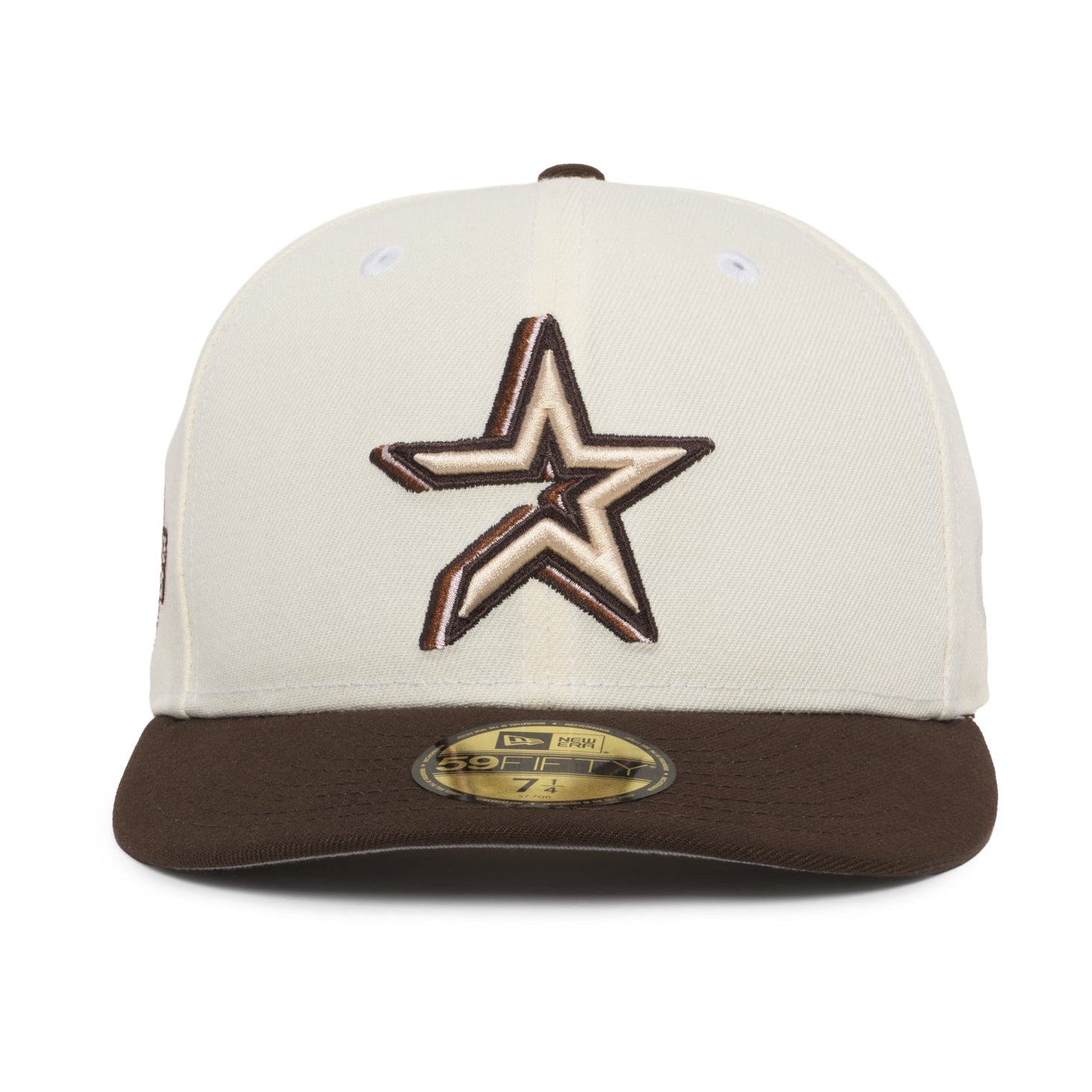 Houston Astros Creme and Brown 3D Neapolitan Star logo 2005 World Series