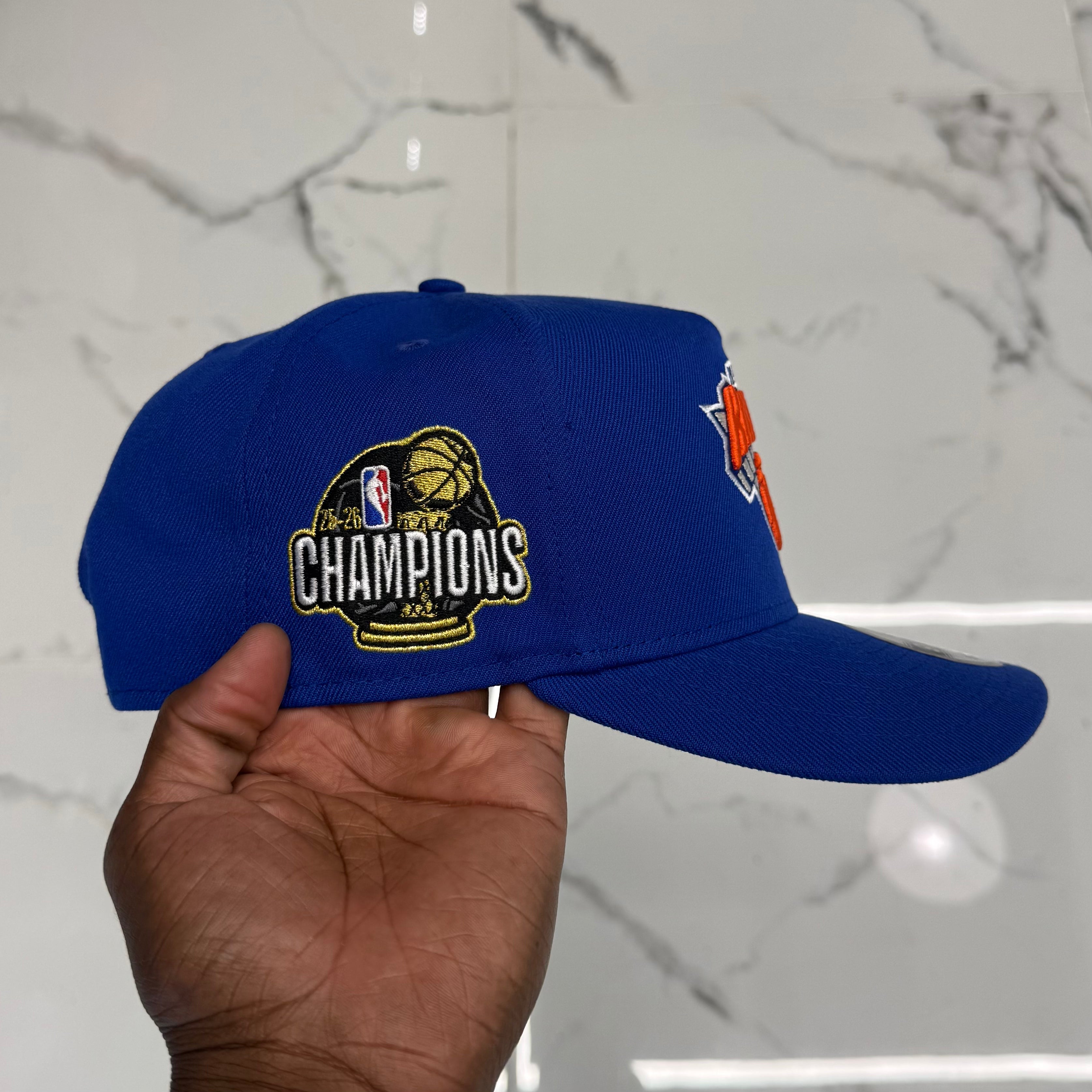 New York Knicks All Royal 950 AFrame 2026 Champs Snap Back