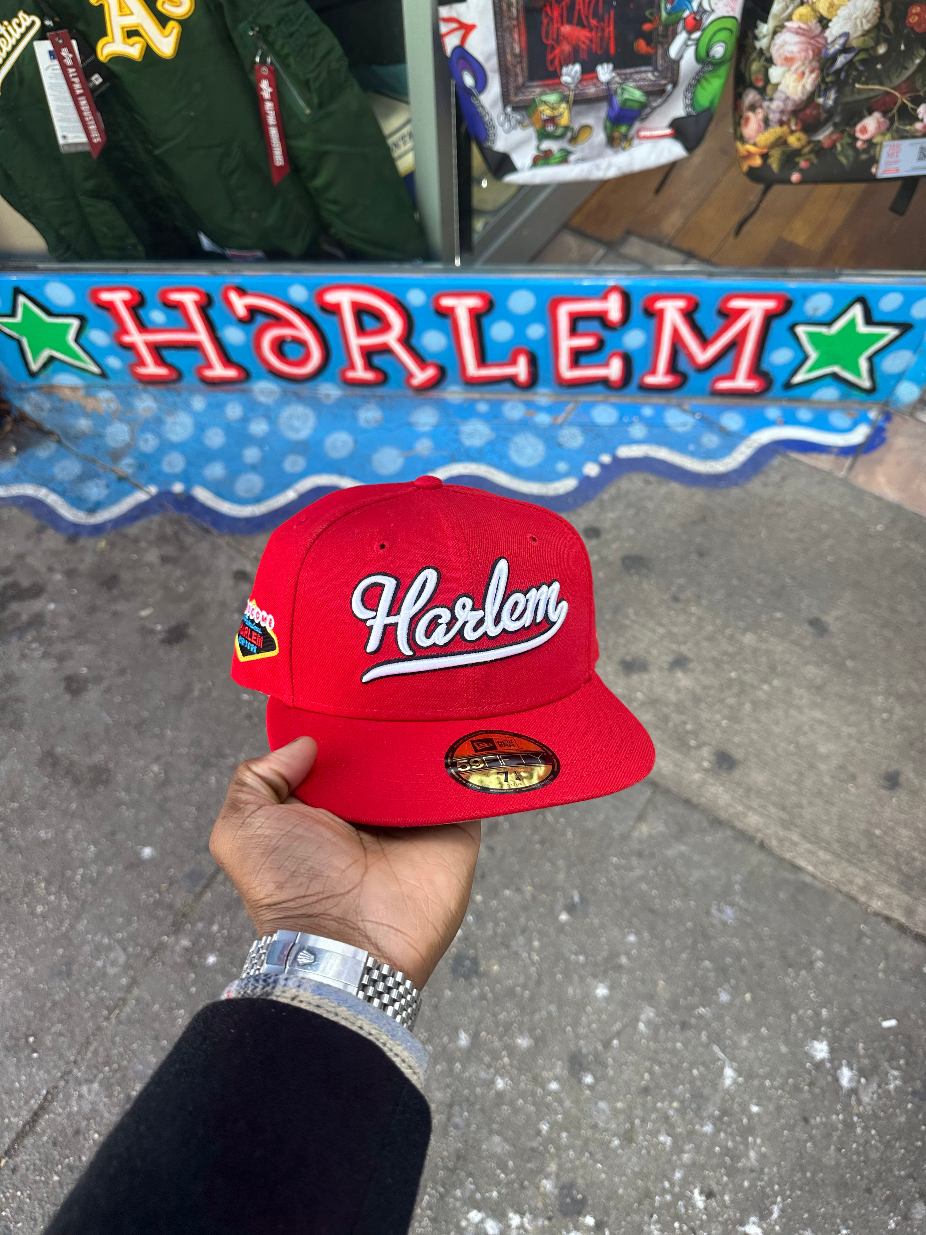 All Red (Black Outline) Harlem 5950 Fitted