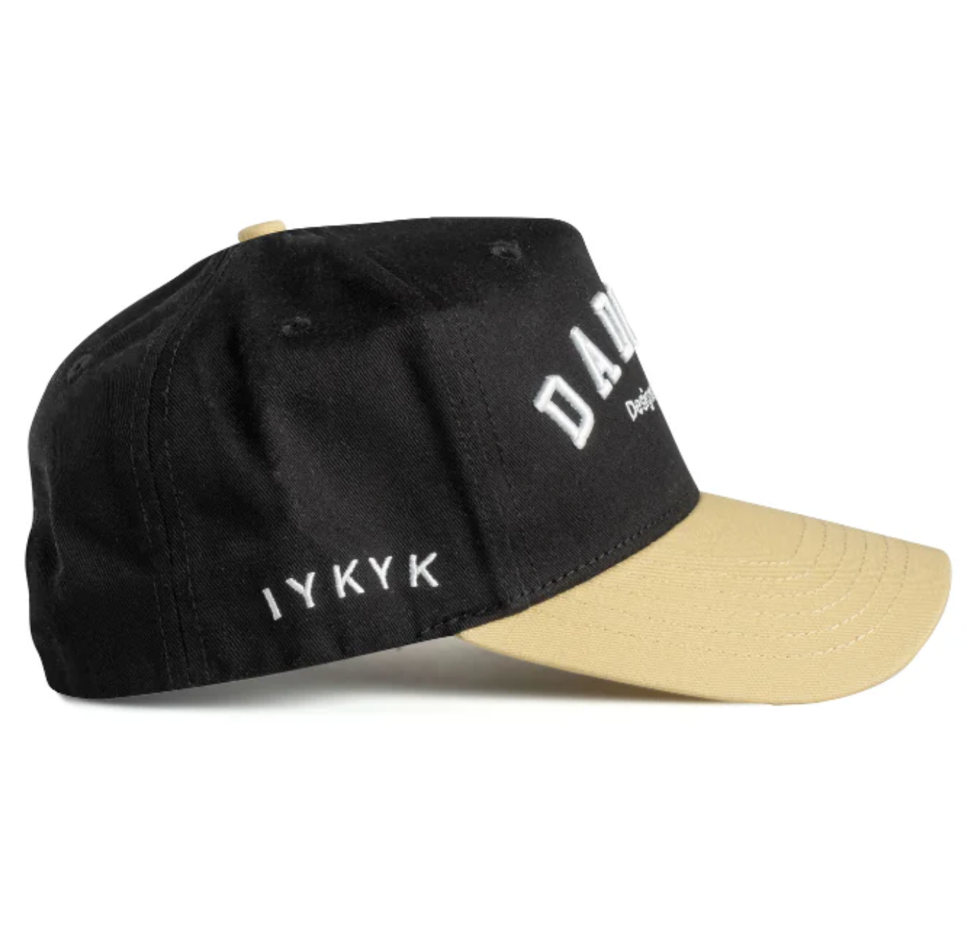 DAD GANG Script Black and Gold Trucker
