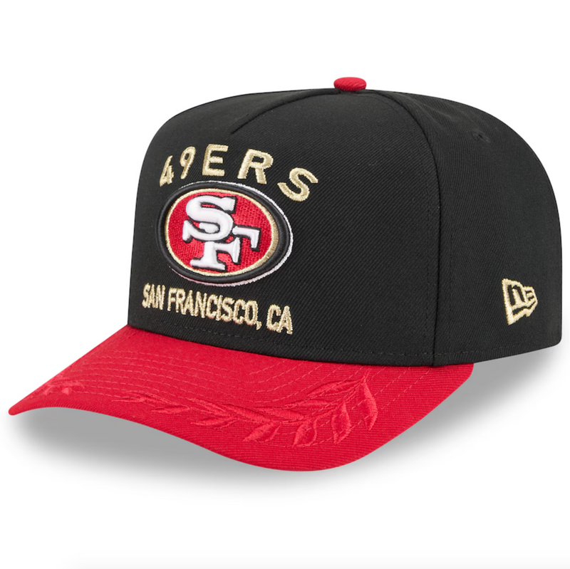 San Francisco 49ERs Black NFL25 DRAFT 950 AFrame Snap Back