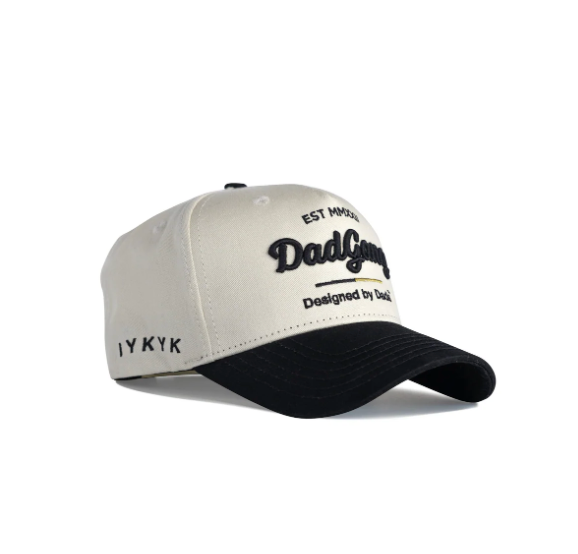 DAD GANG Cream and Black Trucker Snapback