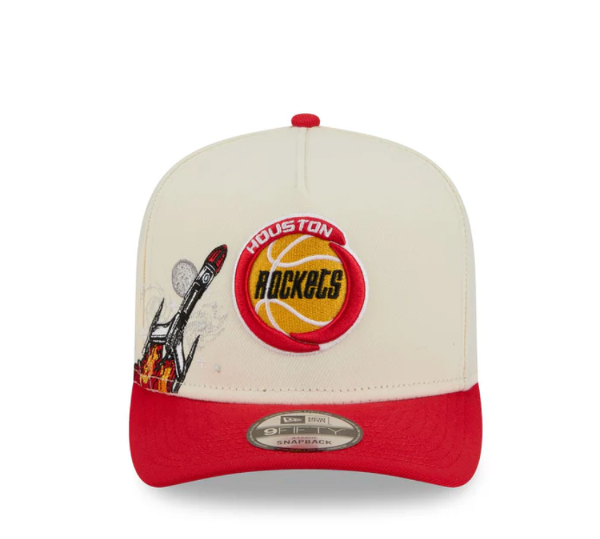 Houston Rockets HWC Chrome White 9FIFTY A-Frame Snapback