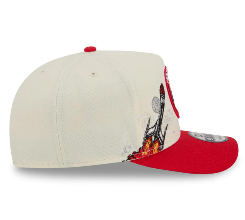 Houston Rockets HWC Chrome White 9FIFTY A-Frame Snapback