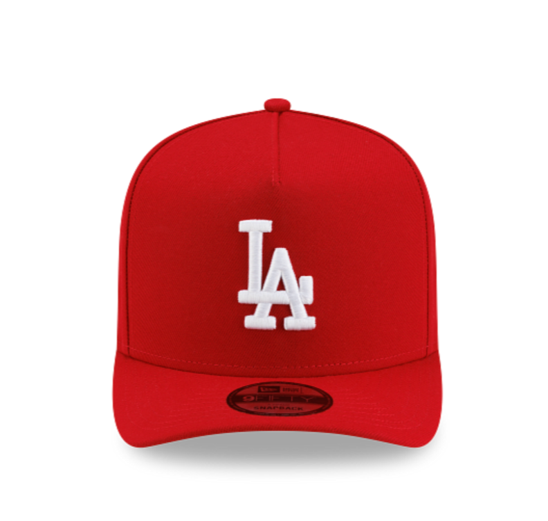 Los Angeles Dodgers Red 950 AFrame No Patch Snap Back