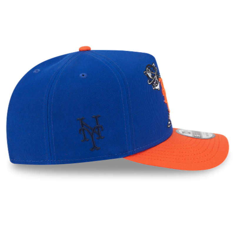 New York Mets Cartoon Royal Orange 950 AFrame No Patch Snap Back