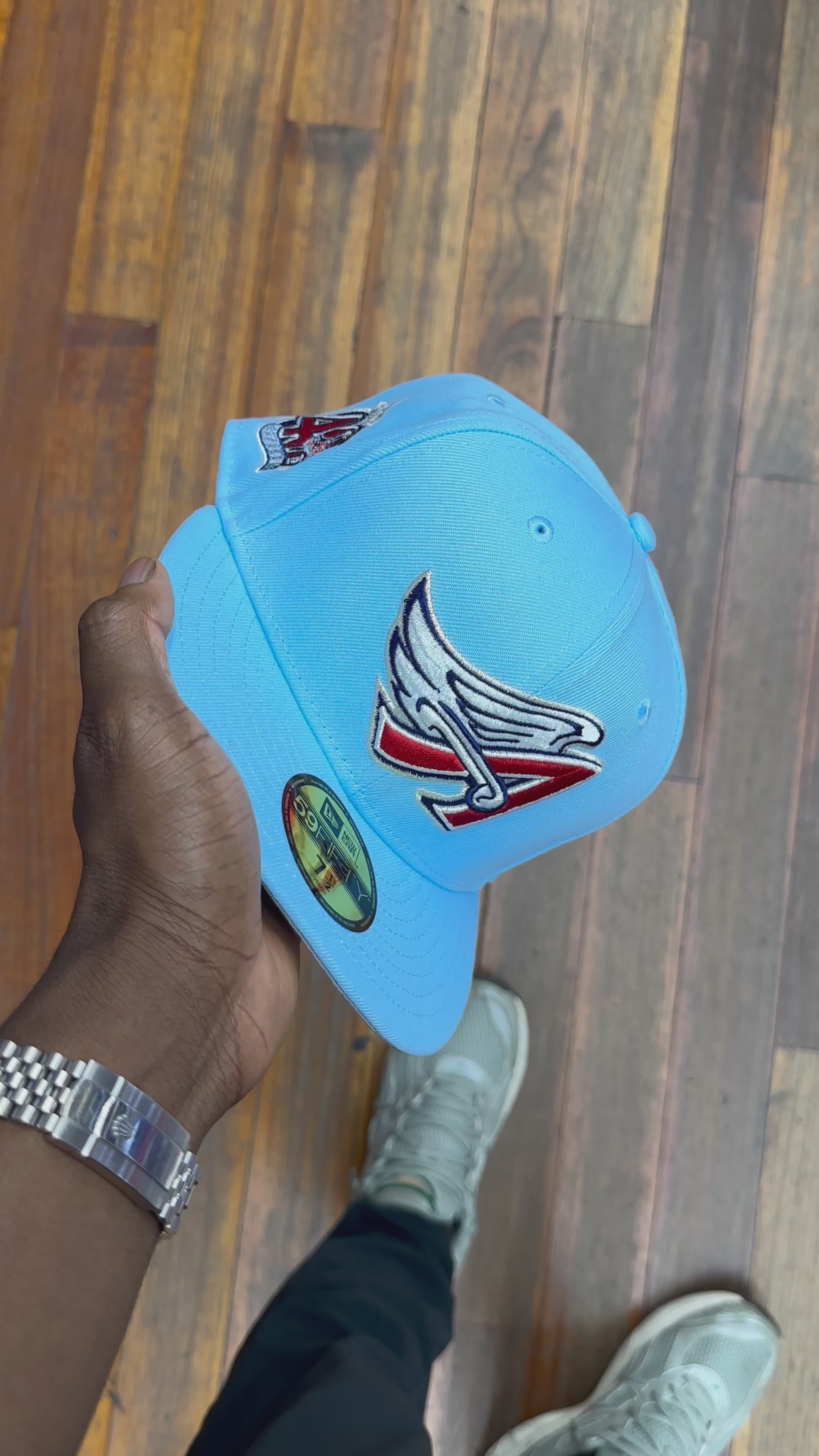 Anaheim Angels All Sky Blue Red Logo 40th Anniversary