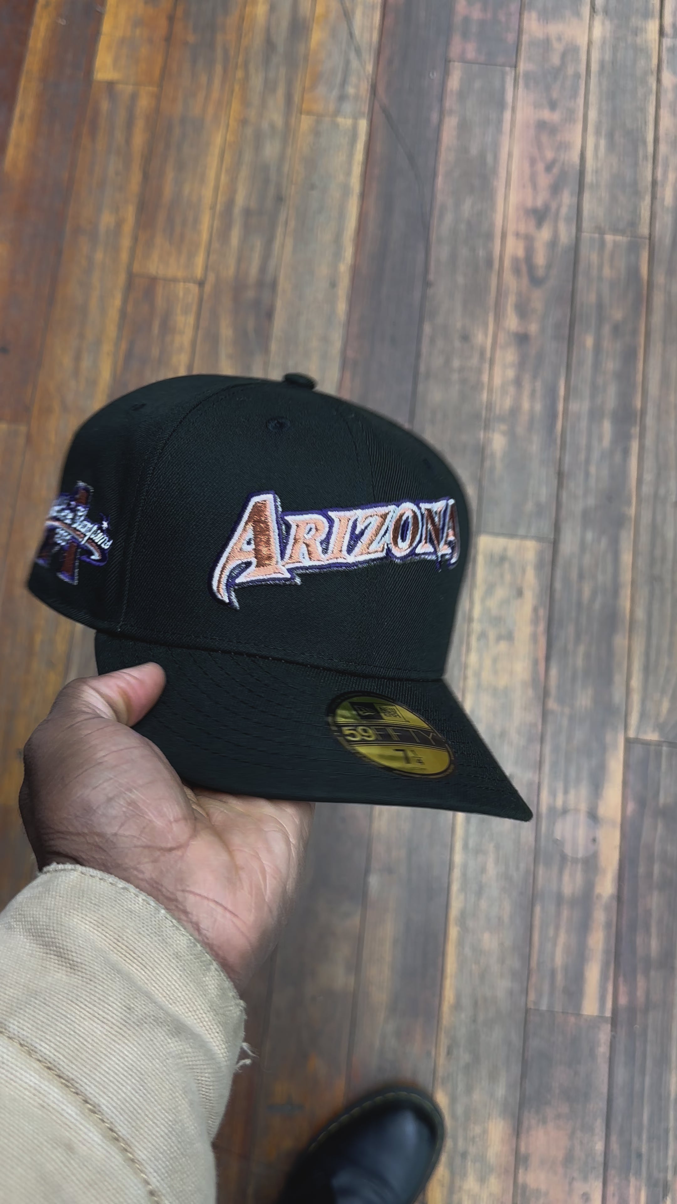 Arizona Diamond Backs Script Copper Logo All Black