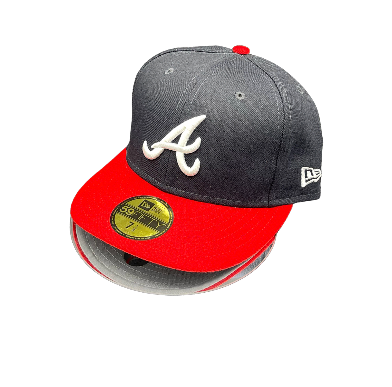 ATL. BRAVES 2T NAVY+RED GREY UV BG